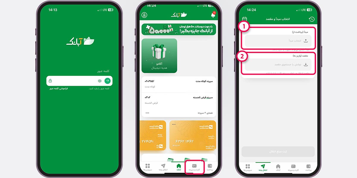 انتقال وجه به صرافی اتراکس از بانک آینده