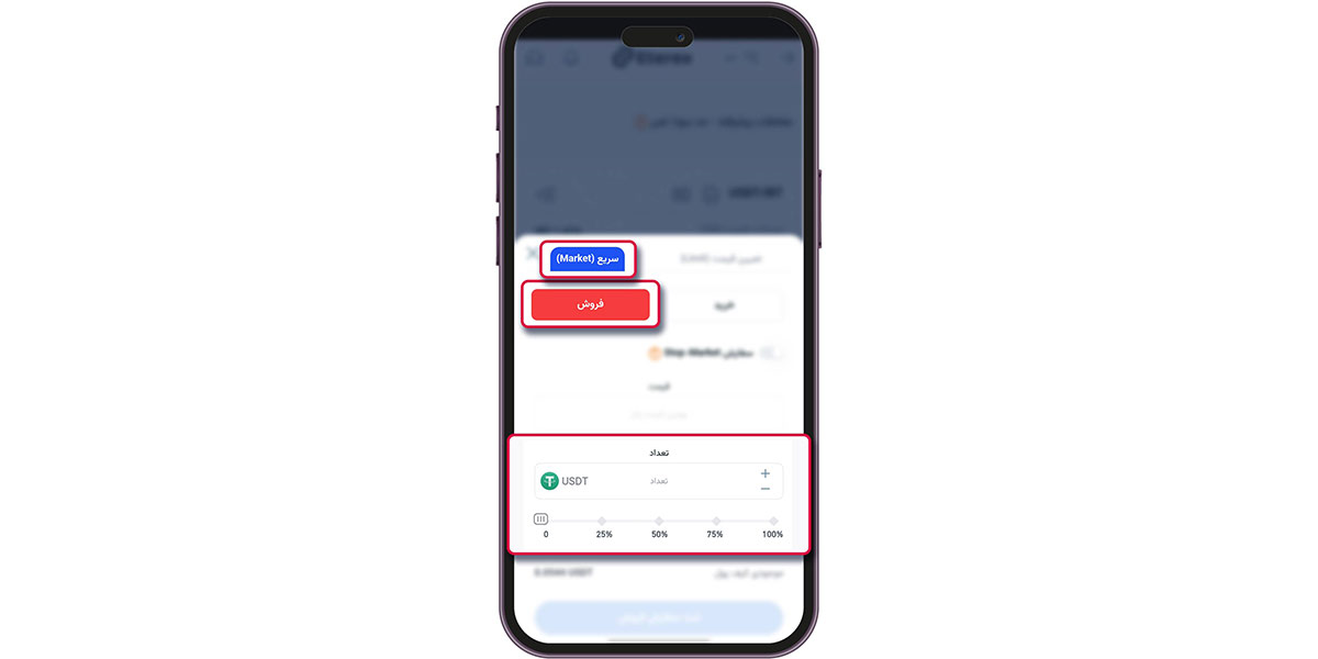 ثبت سفارش فروش مارکت