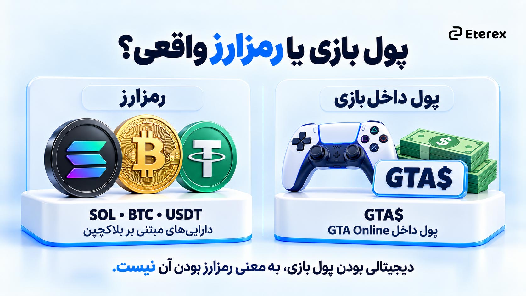 مقایسه پول GTA Online با رمزارزهای سولانا، بیت‌کوین و تتر